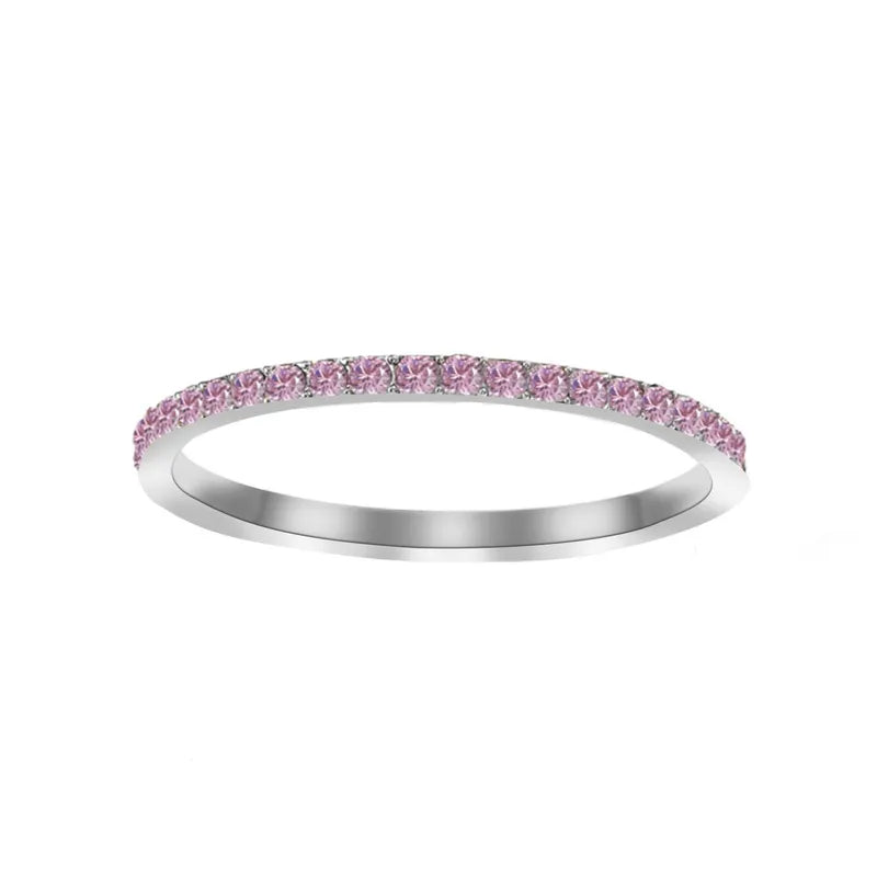 Δαχτυλίδι ατσάλι με στρας birthstone - R383
