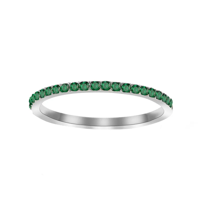 Δαχτυλίδι ατσάλι με στρας birthstone - R383
