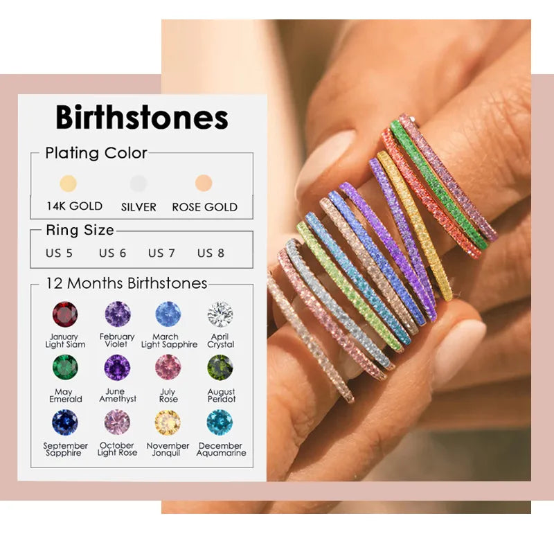 Δαχτυλίδι ατσάλι με στρας birthstone - R383