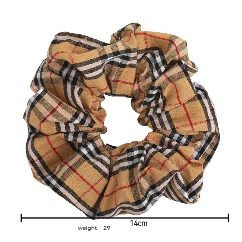 Λαστιχάκι scrunchie καρό υφασμάτινο  - HA027