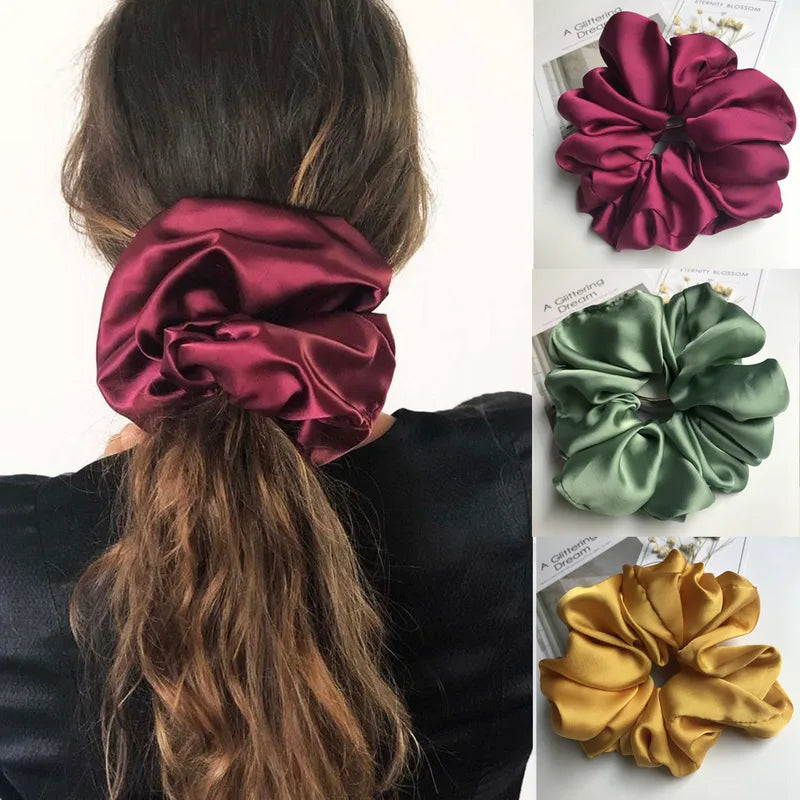 Λαστιχάκια scrunchie σατέν σε 17 χρώματα- ha047