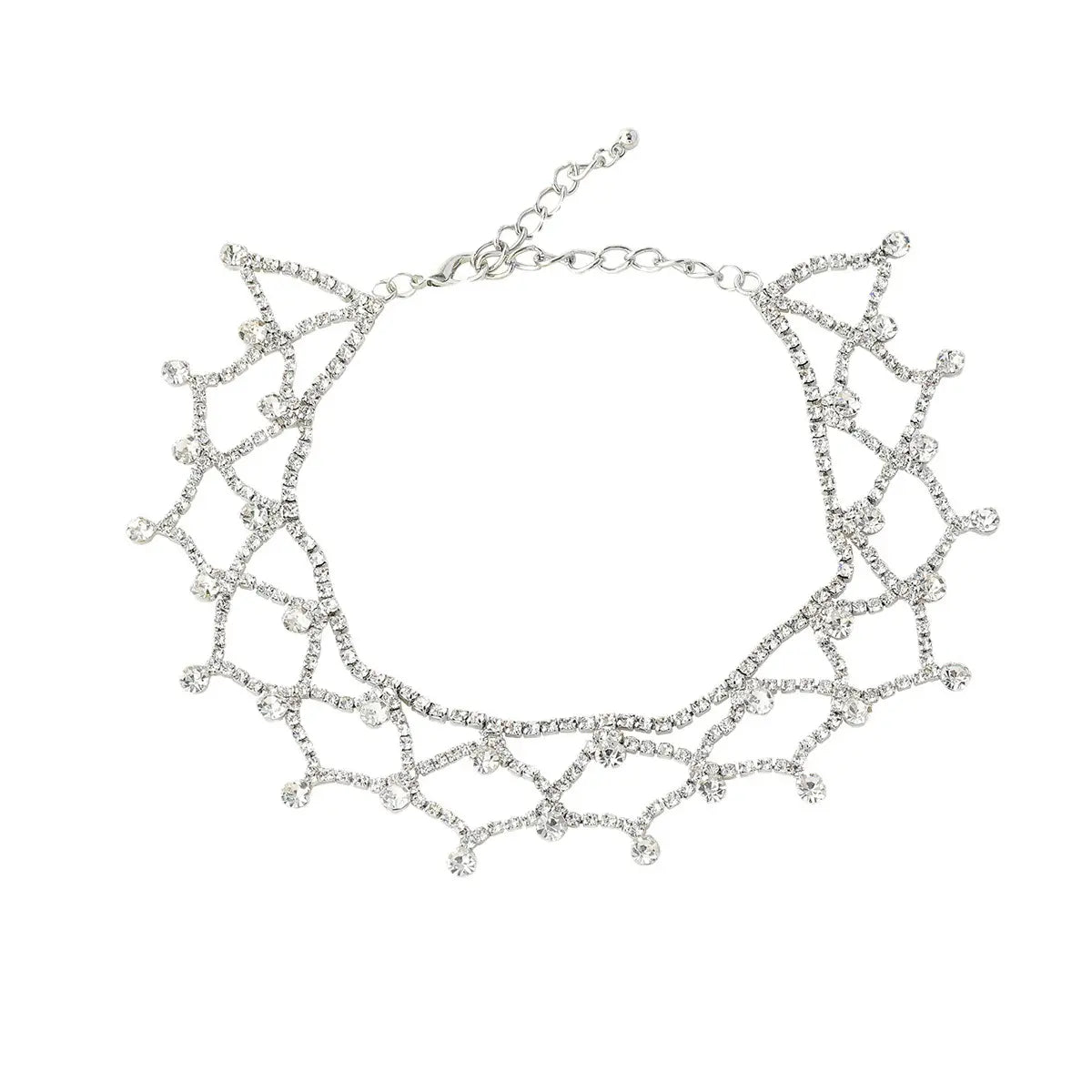 Κόλλια ορειχάλκινο με στρας choker - w153