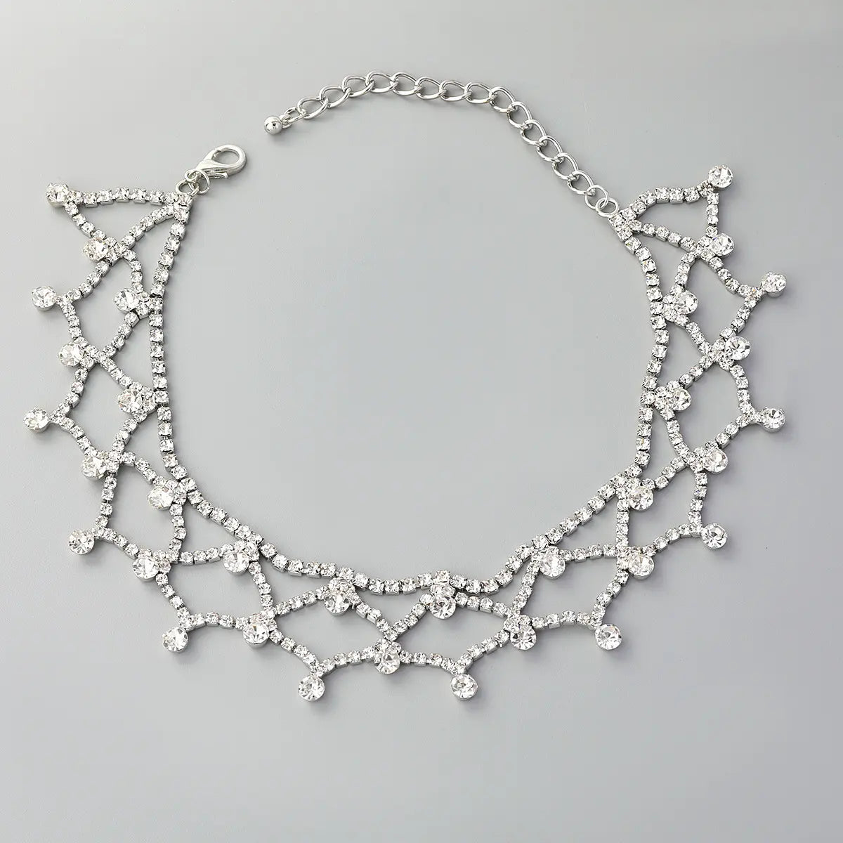 Κόλλια ορειχάλκινο με στρας choker - w153