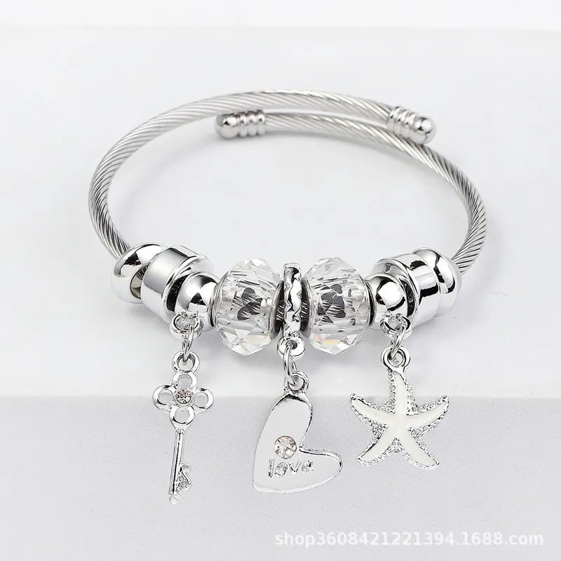 Βραχιόλι bangle με αστερία -br047