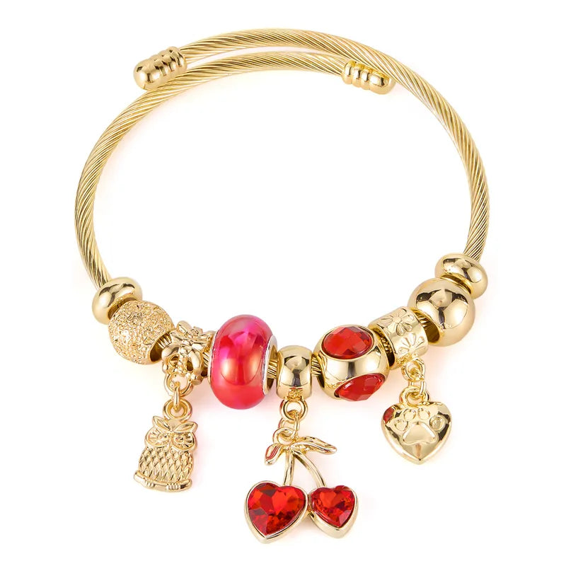 Βραχιόλι bangle με κεράσια