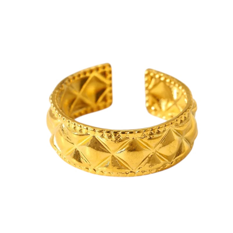 *Δαχτυλίδι ατσάλινο χρυσό - r139