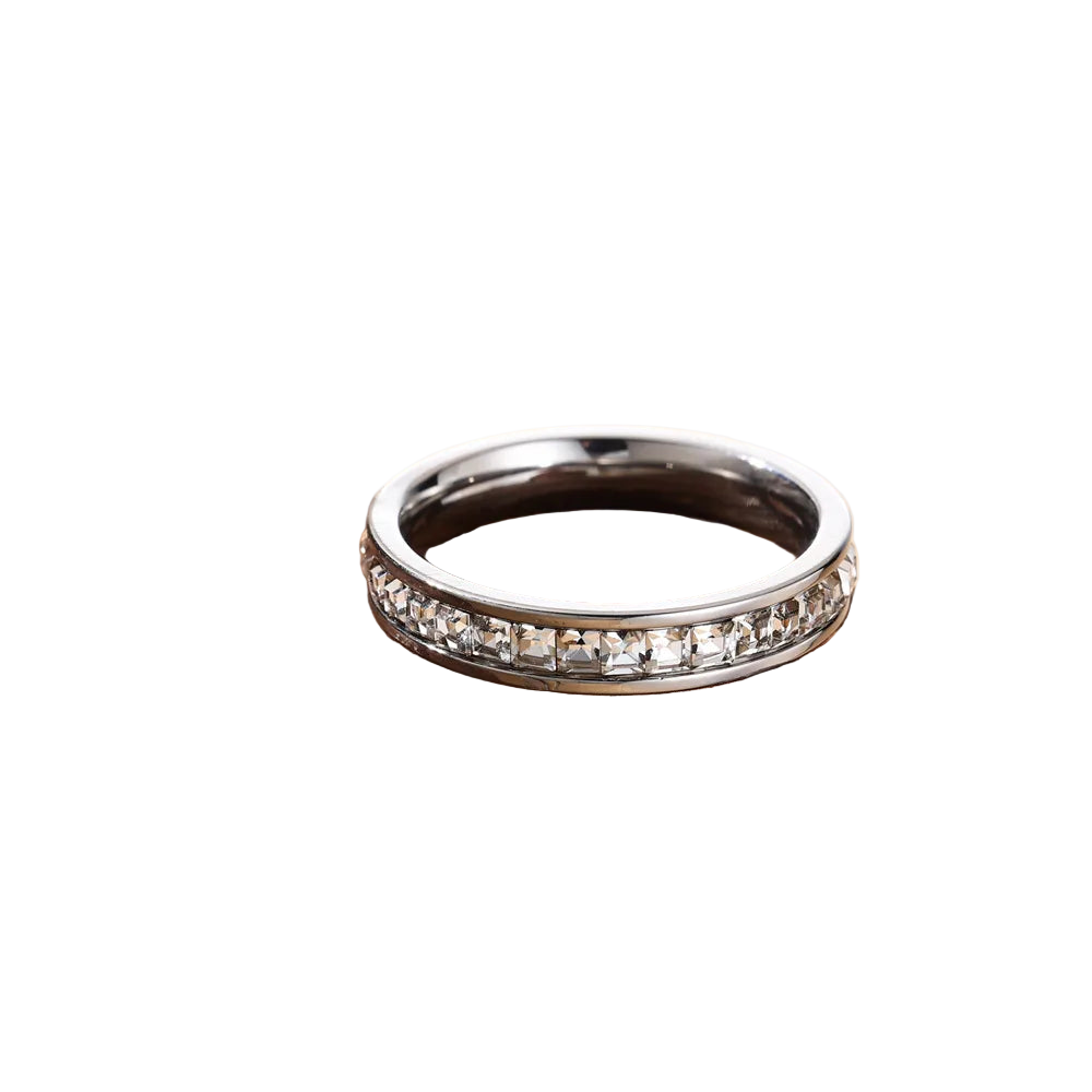 Δαχτυλίδι ατσάλι με zircon-R274