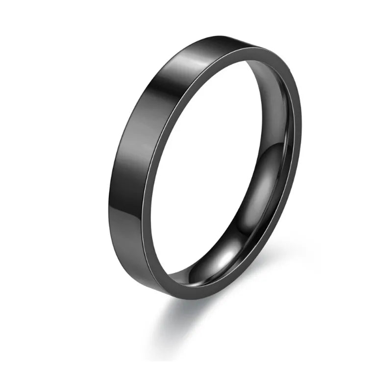 *Ατσάλινο δαχτυλίδι μαύρο ματ 4mm- R249